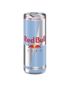 Enerģijas dzēr. Red Bull Zero skārd.