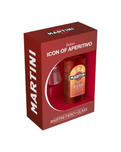 Vermuts Martini Fiero ar glāzi 15%