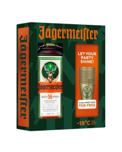 Liķieris Jagermeister +9 alum.glāzes 35%