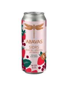 Sidrs Abavas Zemeņu-jāņogu ar vaniļu 5% CAN