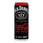 Alk.kokt. Jack Daniels ar kolu Zero 5% CAN