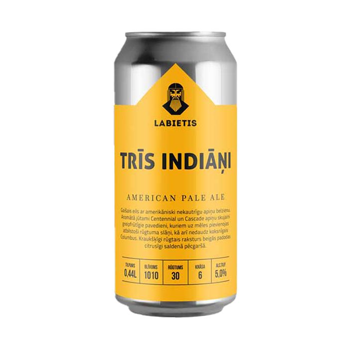 Alus Labietis Trīs indiāņi 5% skārd.
