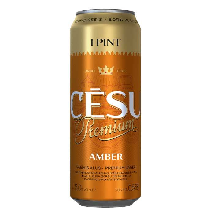 Alus Cēsu Premium Amber 5% skārd.