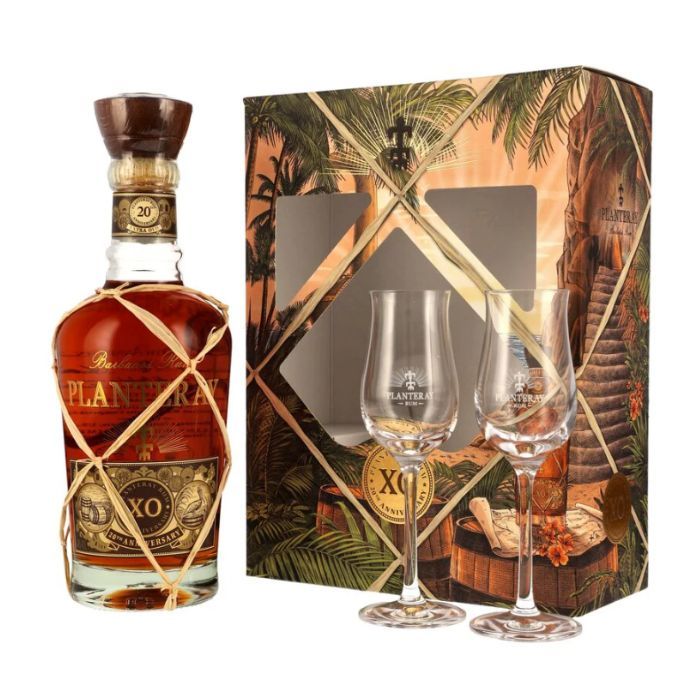 Rums Planteray XO 40% + 2 glāzes