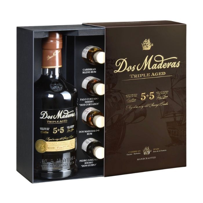 Rums Dos Maderas 5+5 40% + 4 pud.