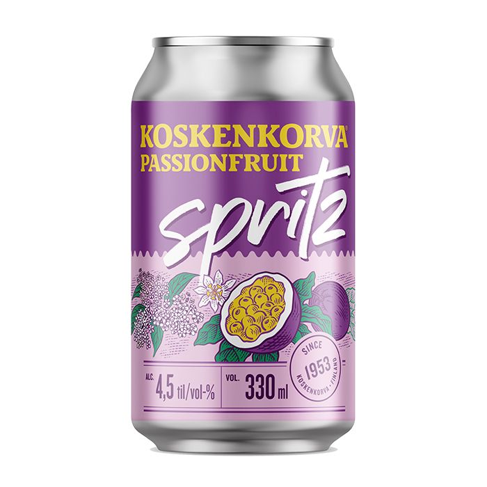 Alk.kokt. Koskenkorva Spritz Passionfr. 4.5%