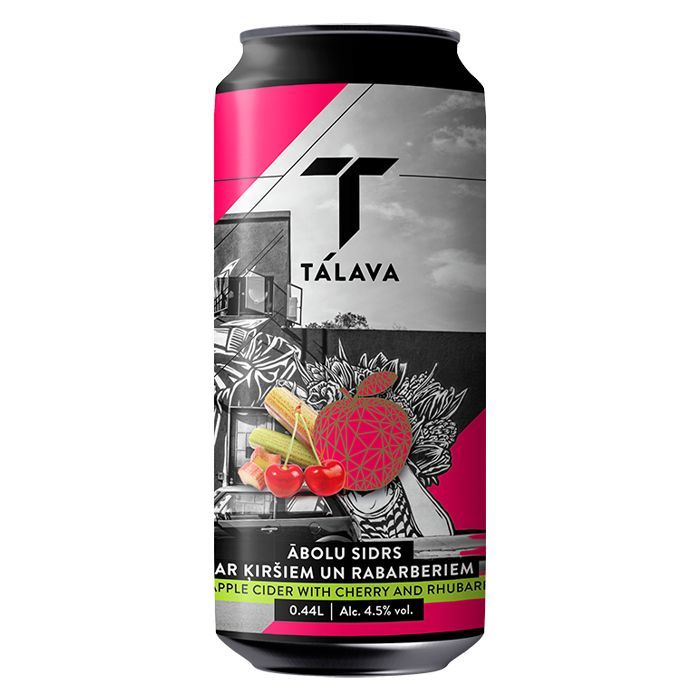 Sidrs Tālavas ābolu ar ķirš./rabarb. 4.5% CAN