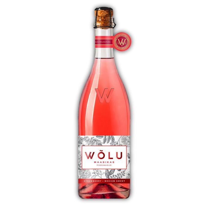 Dzirkst.vīna dz. Wolu Zemene 6%