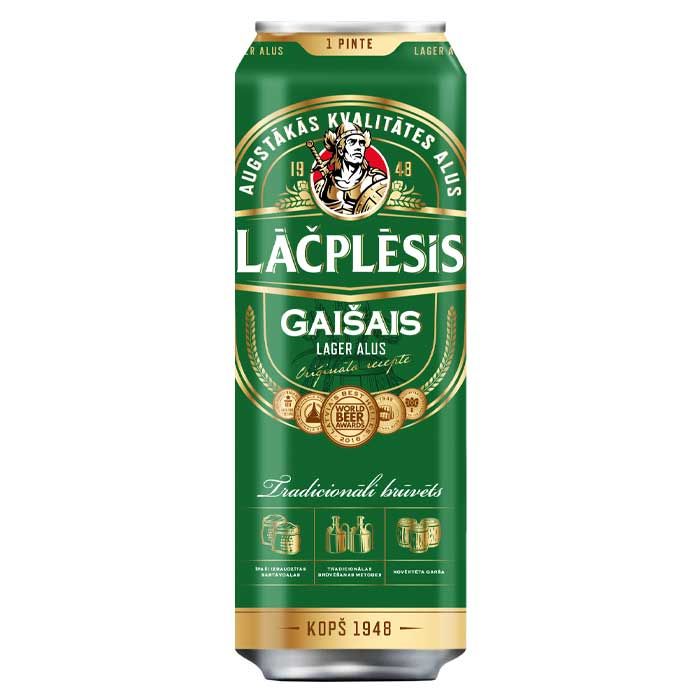 Alus Lāčplēsis Gaišais 4.8% skārd.