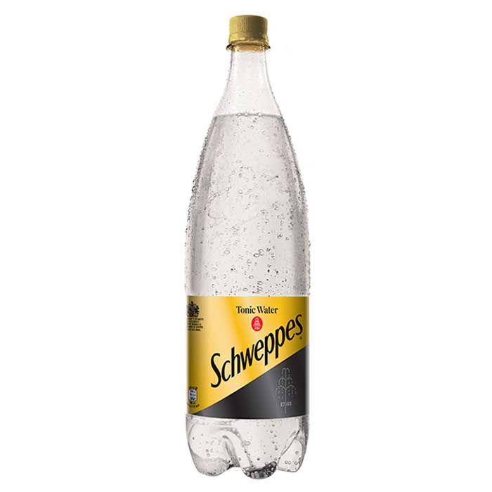Gāzēts dzēr. Schweppes Tonic gāzēts