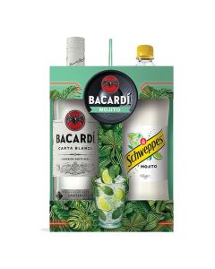Rums Bacardi 37.5% + 1.35l Schweppes Mojito