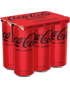 Gāzēts dzēr. Coca Cola Zero skārd.